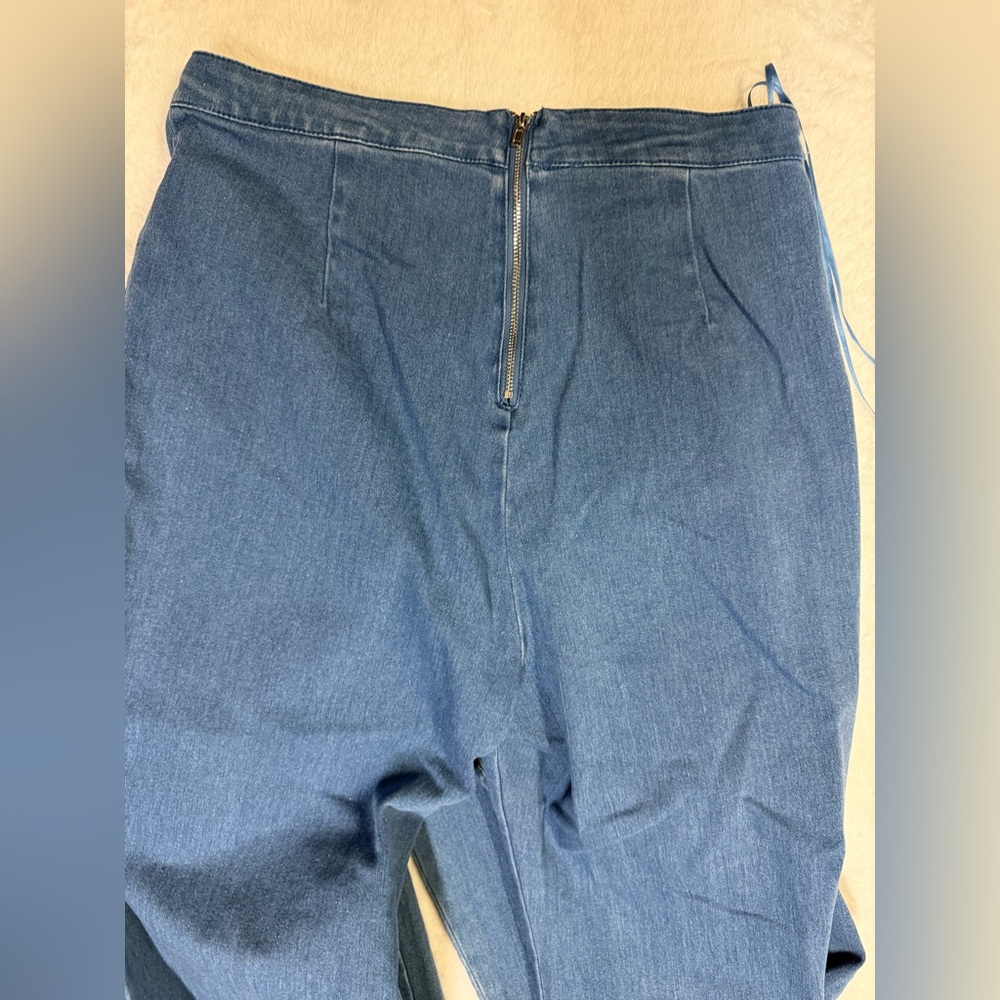 Fashion Nova Light Blue Denim Jumpsuit - Picture 4 of 5